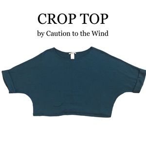 Teal Crop Top by Caution to the Wind. Size Medium. VGUC.